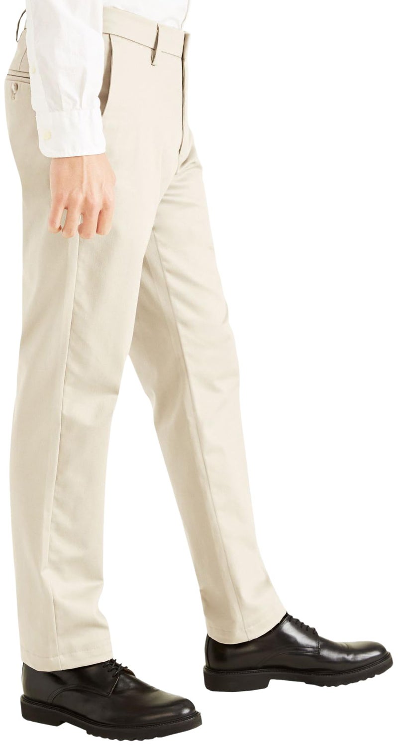 DockersÂ® Men's Slim Fit Signature Khaki Lux Cotton Stretch Pants, Cloud, 28W x 32L - Image 1